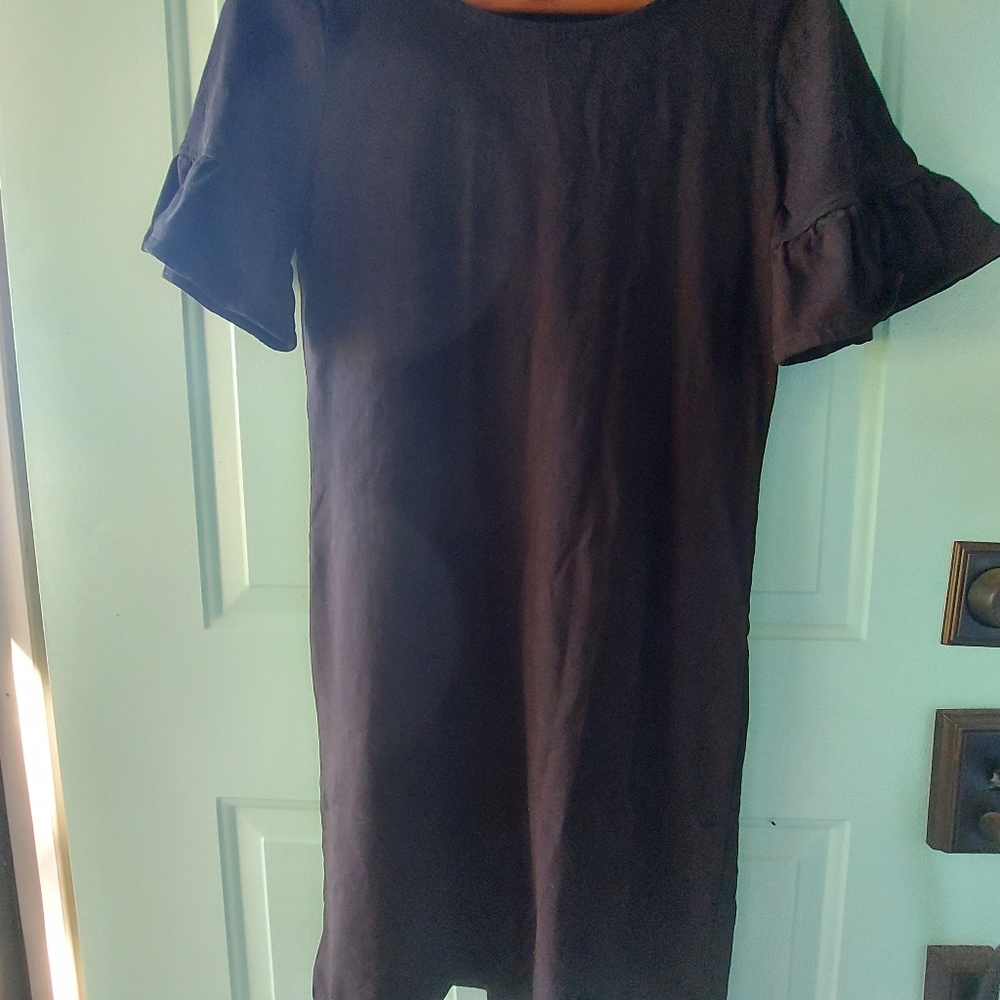 JCrew knit dress XS black EUC
